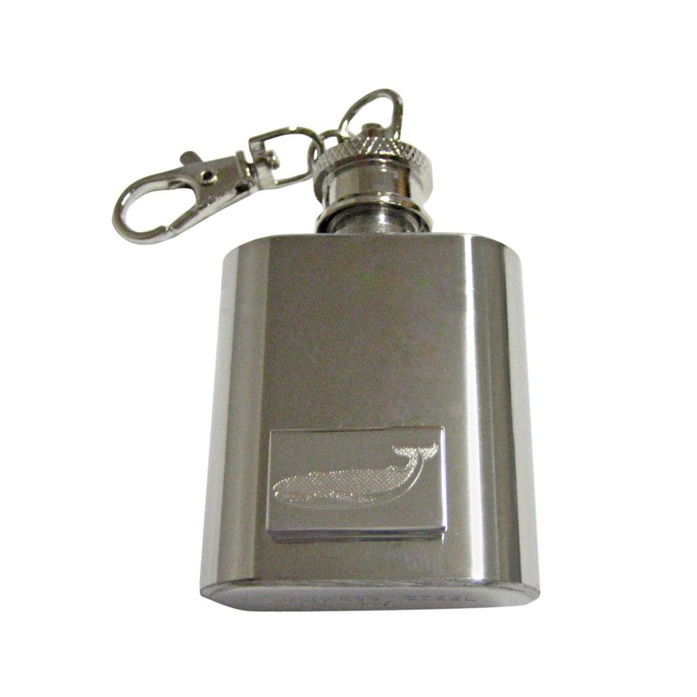 Etched Left Facing Whale Keychain Flask - image 1
